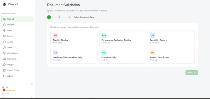 IVDR Compliance & Document Validation Platform
